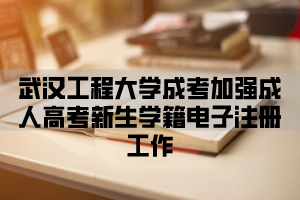 武汉工程大学成考加强成人高考新生学籍电子注册工作