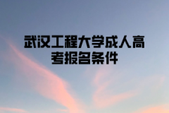 武汉工程大学成人高考报名条件多吗？报考门槛高不高？