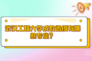 武汉工程大学成教函授有哪些专业？